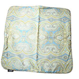 Lovesac Throw Pillow Cover with Piping Cerulean Majestic Weave 24x24 New